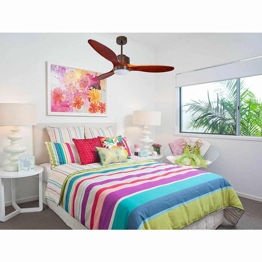 De gros 😉 Klassfan Ventilateur de plafond Réversible Lumière Thermostat Dimmable Wifi Moteur à courant continu Toits en pente Télécommande Scénarios Lumi 😉 – Image 6