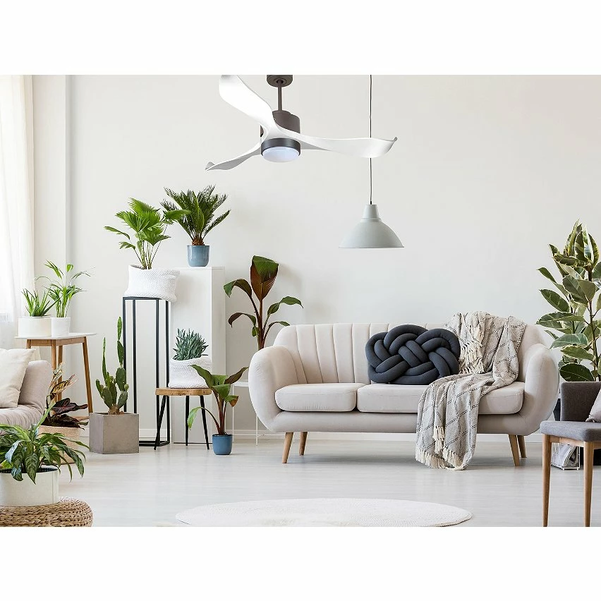 Grosses soldes 🎁 Klassfan Ventilateur de plafond Réversible Lumière Thermostat Dimmable Wifi Moteur à courant continu Toits en pente Télécommande Scénarios Lumi 😉 – Image 2