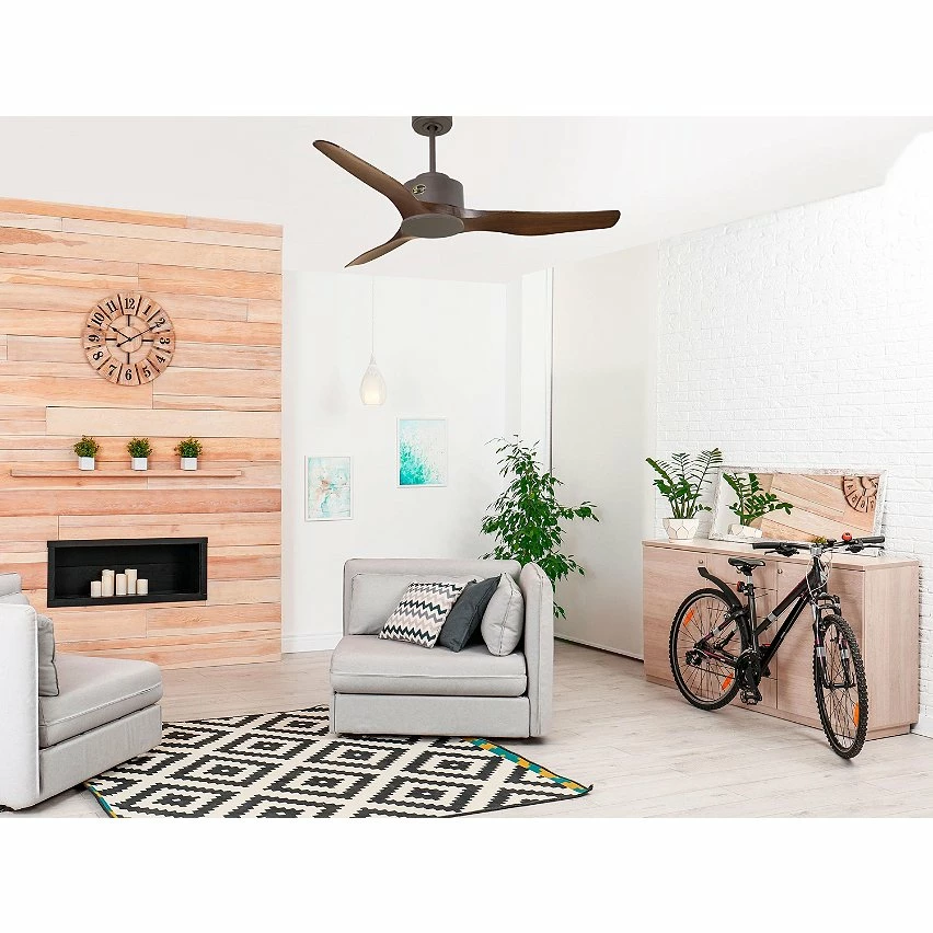 Grosses soldes ✔️ Klassfan Ventilateur de plafond Réversible Thermostat Wifi Moteur à courant continu Toits en pente Télécommande Scénarios Adaptateur 2/3 Lames 🥰 – Image 7