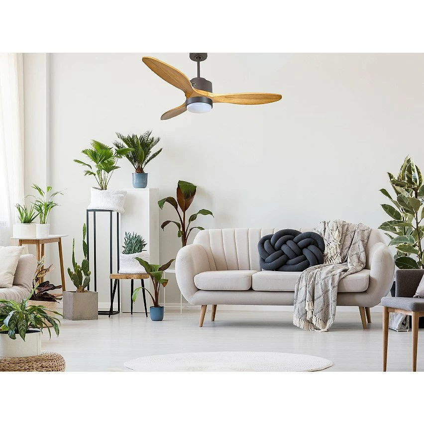 Tout neuf ⭐ Klassfan Ventilateur de plafond Réversible Lumière Thermostat Dimmable Wifi Moteur à courant continu Toits en pente Télécommande Scénarios Lumi 👍 – Image 6