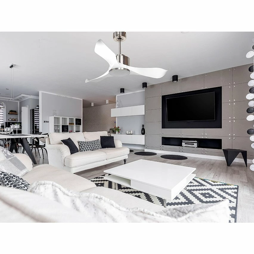 Le moins cher ⌛ Klassfan Ventilateur de plafond Réversible Thermostat Wifi Moteur à courant continu Toits en pente Télécommande Scénarios Adaptateur 2/3 Lames ✔️ – Image 7