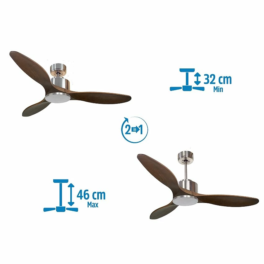 Nouveau đ Klassfan Ventilateur de plafond RĂ©versible Thermostat Wifi Moteur Ă courant continu Toits en pente TĂ©lĂ©commande ScĂ©narios Hypersilence MĂ©moire đ„ â Image 4