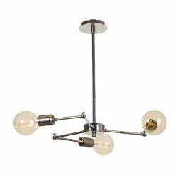 Meilleur prix ✨ Homemania Lustre Labirint - Chrome - 50 x 50 x 43 cm 💯