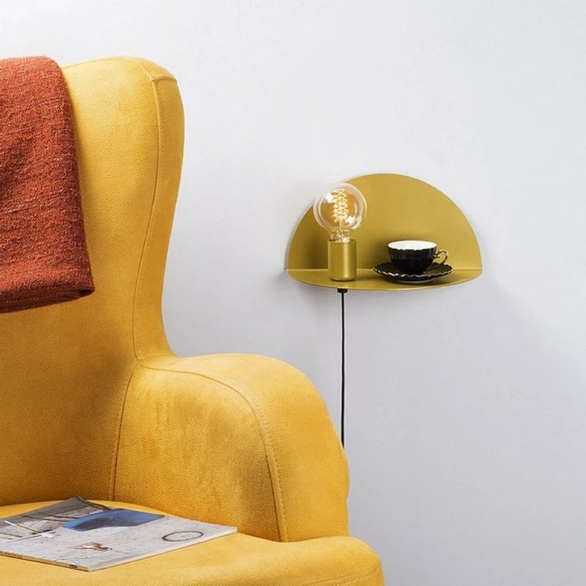 Meilleure affaire đ„ HOMEMANIA Lampe Murale Shelfie - Or - 30 x 15 x 15 cm â â Image 3