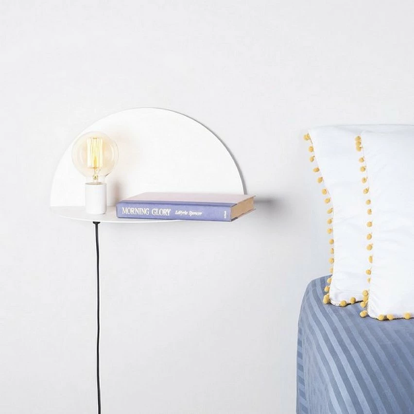 Nouveau đ HOMEMANIA Lampe Murale Shelfie - Blanc - 40 x 20 x 20 cm đ â Image 4