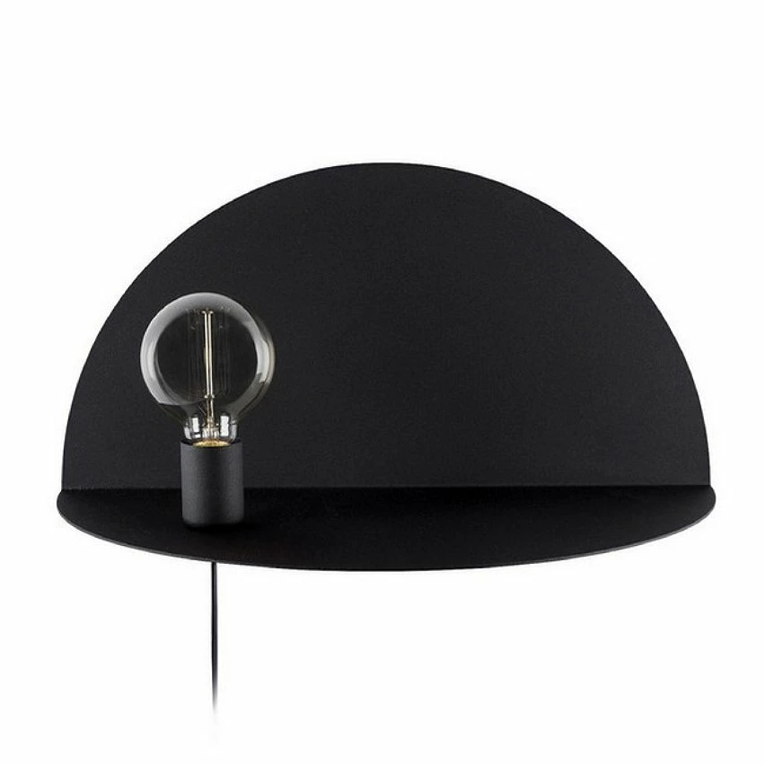 Tout neuf 😀 HOMEMANIA Lampe Murale Shelfie - Noir - 50 x 25 x 25 cm ✔️ – Image 2