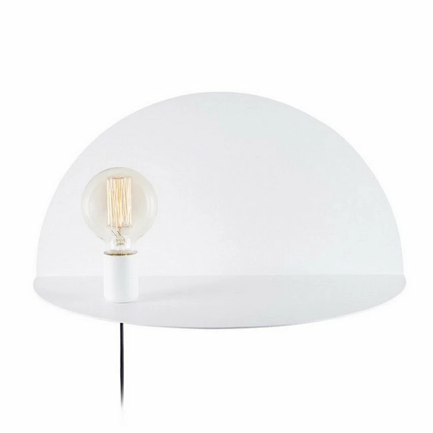 Remise 🎁 HOMEMANIA Lampe Murale Shelfie - Blanc - 50 x 25 x 25 cm ✨