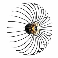 Vente flash đ HOMEMANIA Lampe Murale Lion - Noir - 56 x 56 x 16 cm đ