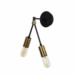 Acheter 🌟 HOMEMANIA Lampe Murale Duos - Cuivre, noir - 17 x 17 x 35 cm 💯