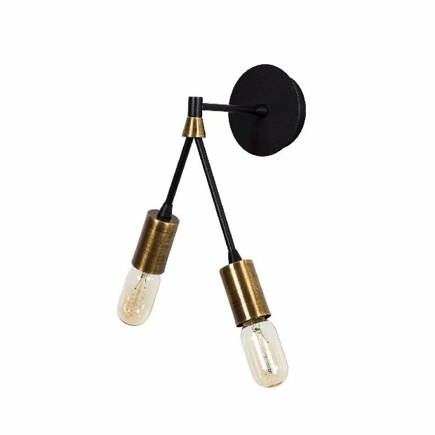 Acheter 🌟 HOMEMANIA Lampe Murale Duos - Cuivre, noir - 17 x 17 x 35 cm 💯