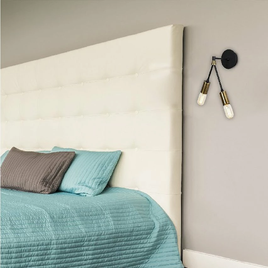 Acheter 🌟 HOMEMANIA Lampe Murale Duos - Cuivre, noir - 17 x 17 x 35 cm 💯 – Image 3