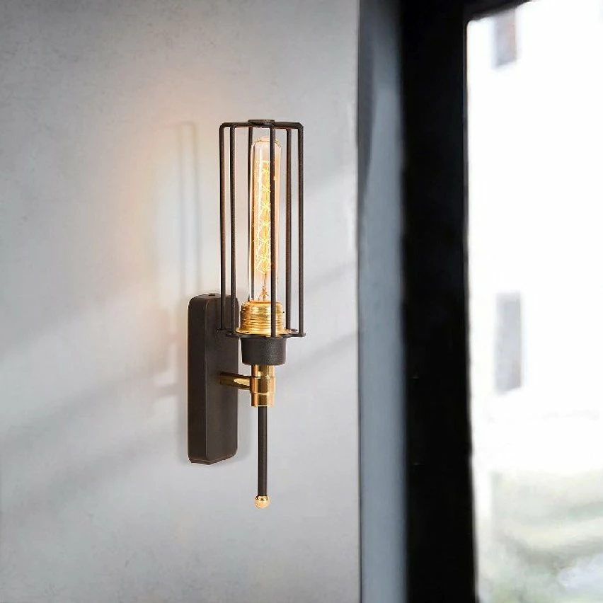 Meilleure affaire đ€© HOMEMANIA Lampe Murale Single Ii - Noir - 10 x 10 x 36 cm đ â Image 4