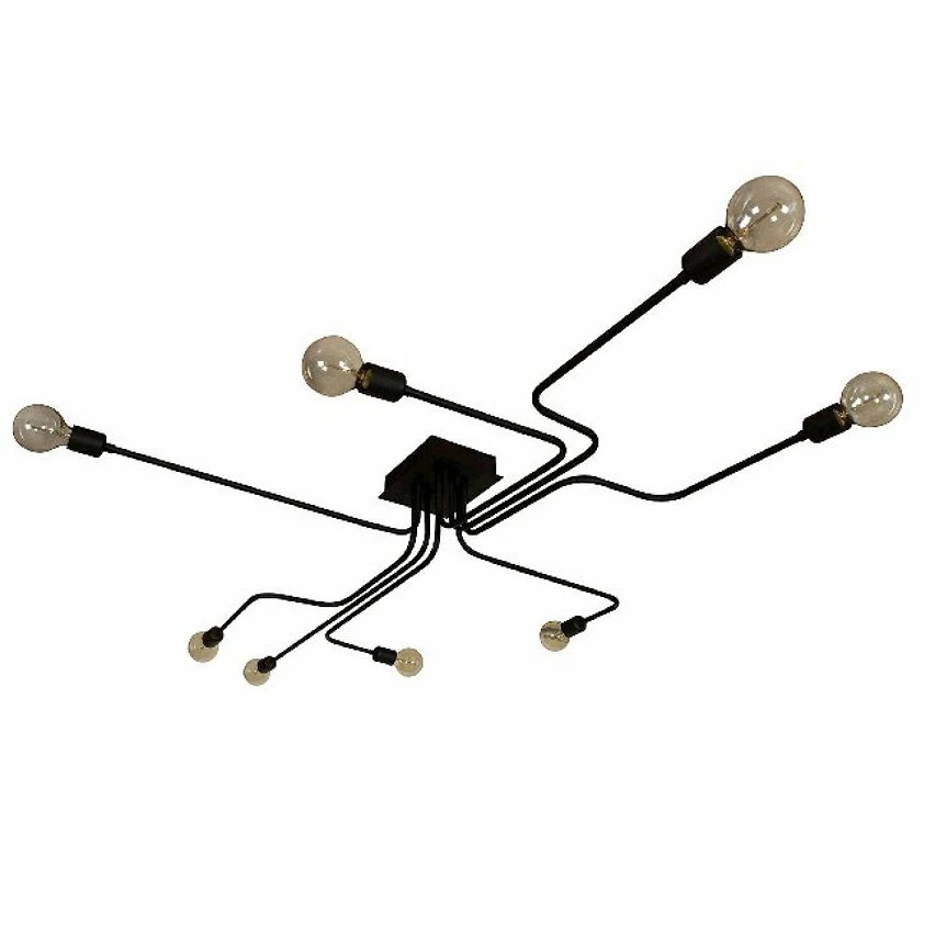 Remise đ HOMEMANIA Lampe de Plafond Spider - Noir - 180 x 120 x 15 cm đ