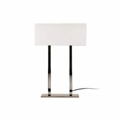 Acheter ✨ HOMEMANIA Lampe de Bureau Way Surf III - Chrome, blanc - 35 x 15 x 52 cm 😀