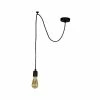 Promo ⌛ HOMEMANIA Lampe à Suspension Wire - Noir - 90 x 90 x 93 cm 🤩