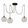 Grosses soldes 🔔 HOMEMANIA Lampe à Suspension Wire-Fall - Cuivre, noir - 180 x 180 x 113 cm 🥰