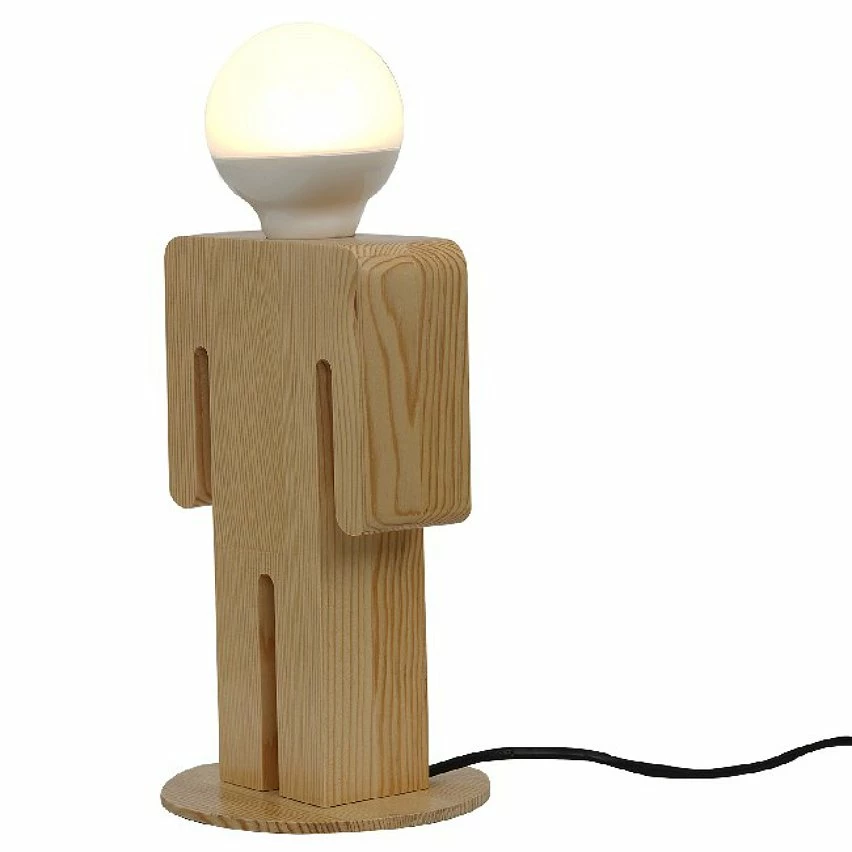 Coupon đ HOMEMANIA Lampe de Bureau Lui&Lei - ChĂȘne - 15 x 15 x 25 cm đ â Image 4