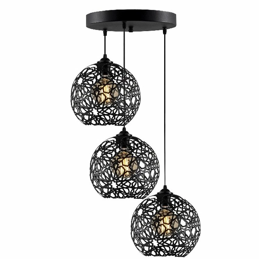 Coupon 💯 HOMEMANIA Lampe à Suspension Seljuk - Noir - 65 x 65 x 117 cm 🎁