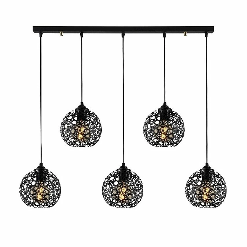 De gros đ HOMEMANIA Lampe Ă Suspension Seljuk - Noir - 100 x 17 x 119 cm đ