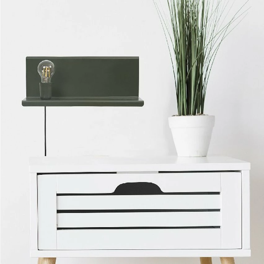 Budget 🥰 HOMEMANIA Lampe Murale Shelfie2 - Vert - 40 x 14 x 17 cm 👏 – Image 4