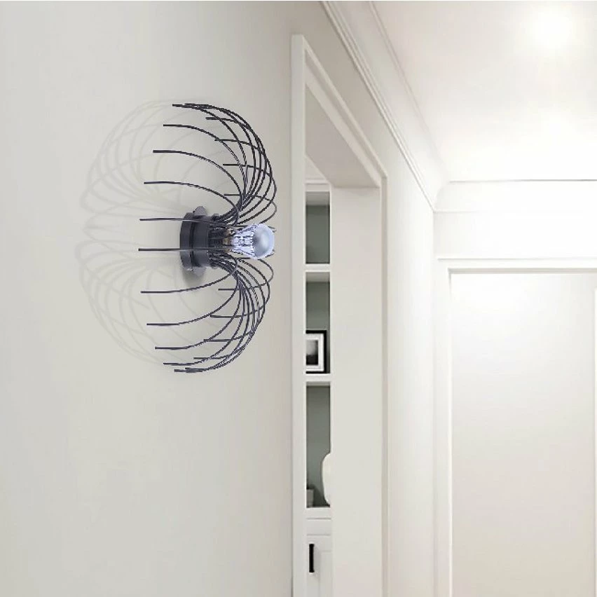 Vente flash đ HOMEMANIA Lampe Murale Lion - Noir - 46 x 46 x 13 cm đ â Image 2