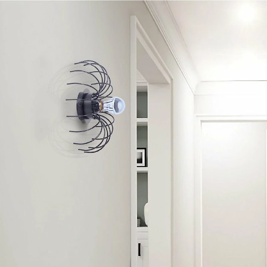 Budget 💯 HOMEMANIA Lampe Murale Lion - Noir - 32 x 32 x 9 cm ⭐ – Image 2