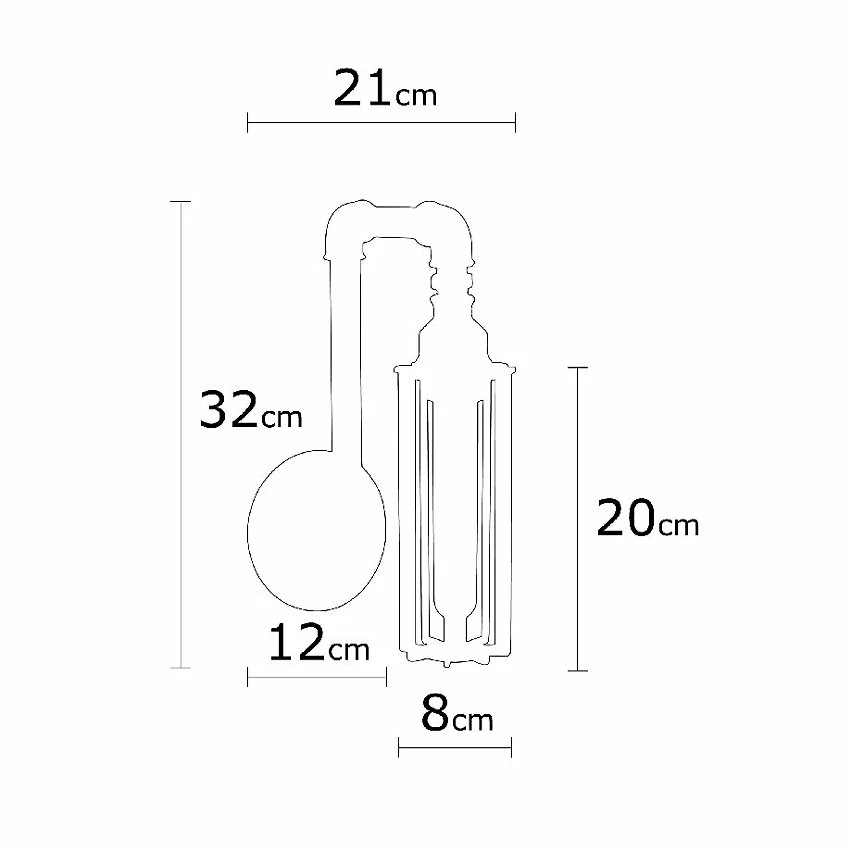 Meilleure affaire ⌛ HOMEMANIA Lampe Murale Douby II - Noir, Argent - 12 x 21 x 32 cm ✨ – Image 3