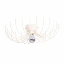 Coupon ⭐ HOMEMANIA Lampe de Plafond Lion - Blanc - 46 x 46 x 13 cm 🤩