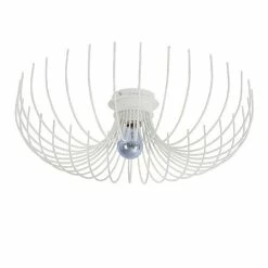 Grosses soldes đ HOMEMANIA Lampe de Plafond Lion - Blanc - 56 x 56 x 16 cm â€ïž