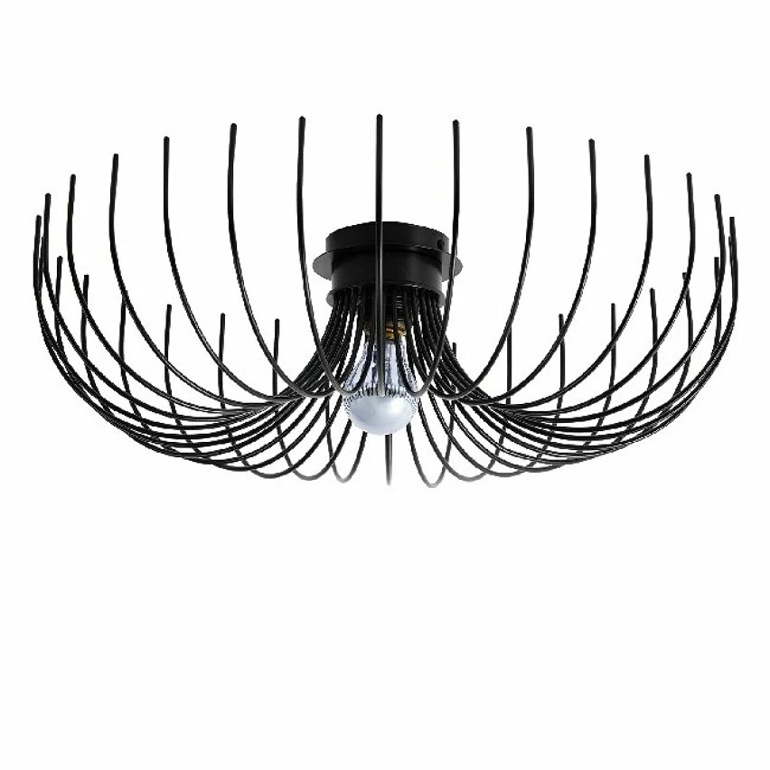 De gros đ€© HOMEMANIA Lampe de Plafond Lion - Noir - 56 x 56 x 16 cm đ