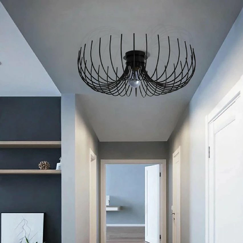 De gros đ€© HOMEMANIA Lampe de Plafond Lion - Noir - 56 x 56 x 16 cm đ â Image 2