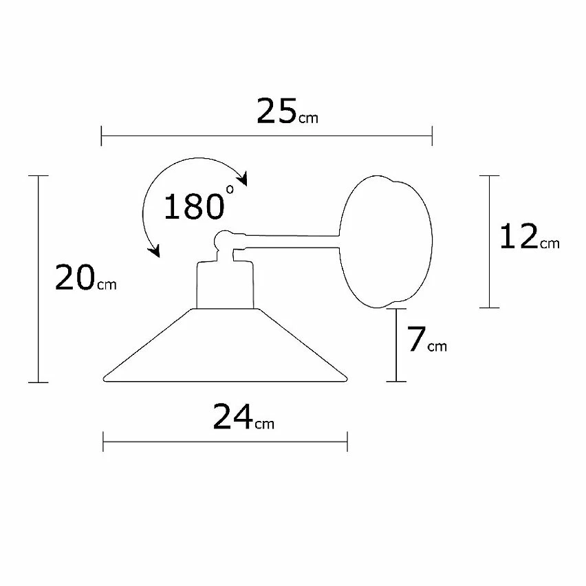 Promo â HOMEMANIA Lampe Murale Hat2 - Noir - 24 x 25 x 20 cm đ â Image 3
