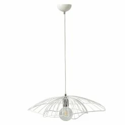 Vente flash đŻ HOMEMANIA Lampe Ă Suspension Tulip - Blanc - 55 x 55 x 80 cm đ