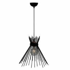 Grosses soldes 😉 HOMEMANIA Lampe à Suspension Brush - Noir, Cuivre - 36 x 36 x 80 cm 🔔