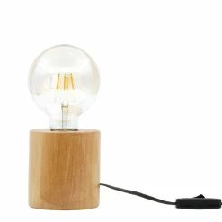 Acheter 🛒 HOMEMANIA Lampe de Bureau Shape Base - Chêne - 10 x 10 x 14 cm ✔️