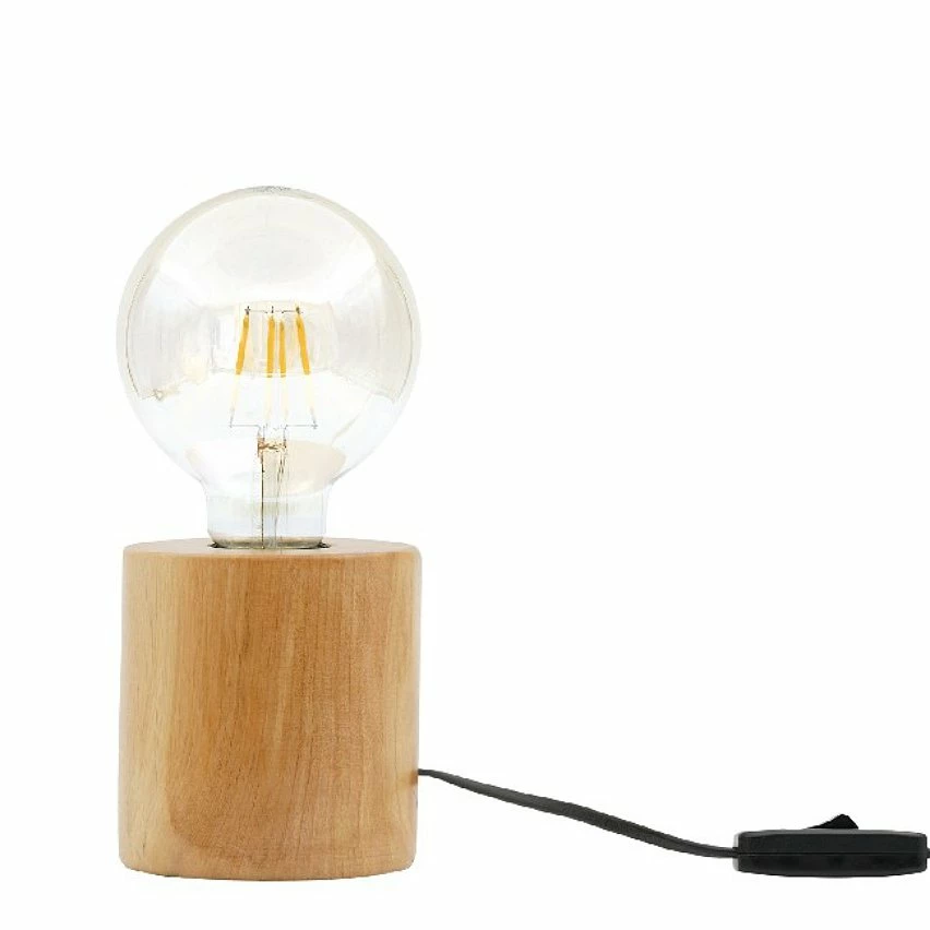 Acheter đ HOMEMANIA Lampe de Bureau Shape Base - ChĂȘne - 10 x 10 x 14 cm âïž