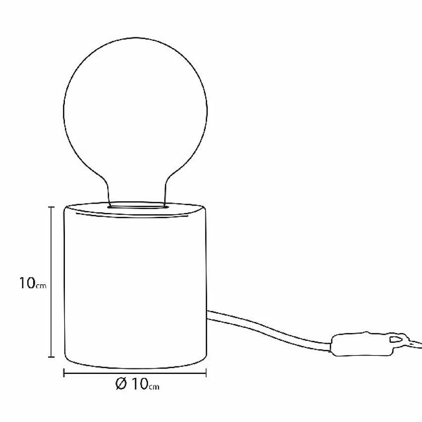 Acheter đ HOMEMANIA Lampe de Bureau Shape Base - ChĂȘne - 10 x 10 x 14 cm âïž â Image 4