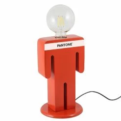 Promo 🛒 HOMEMANIA Lampe de table Adam - Rouge, blanc, noir - 15 x 16 x 26 cm 💯