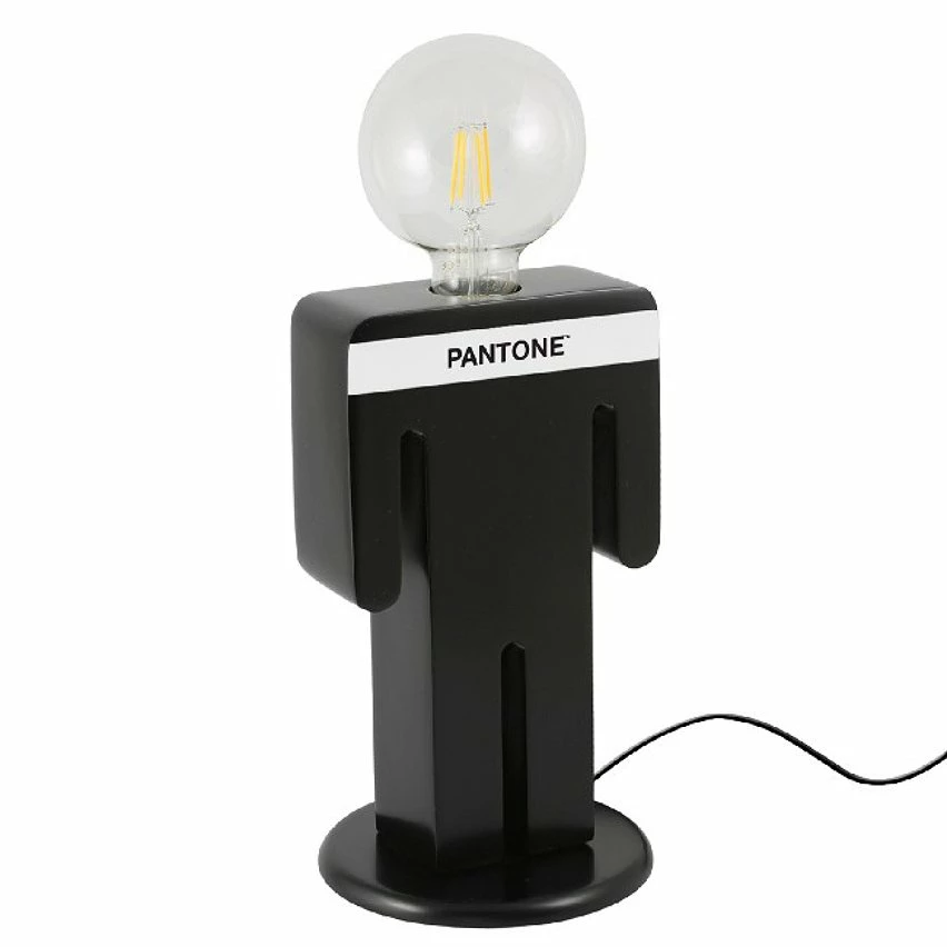 Remise 😀 HOMEMANIA Lampe de table Adam - Noir, blanc - 15 x 15 x 26 cm 🧨