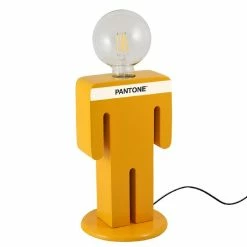 Promo ❤️ HOMEMANIA Lampe de table Adam - Orange, blanc, noir - 15 x 15 x 26 cm ⭐
