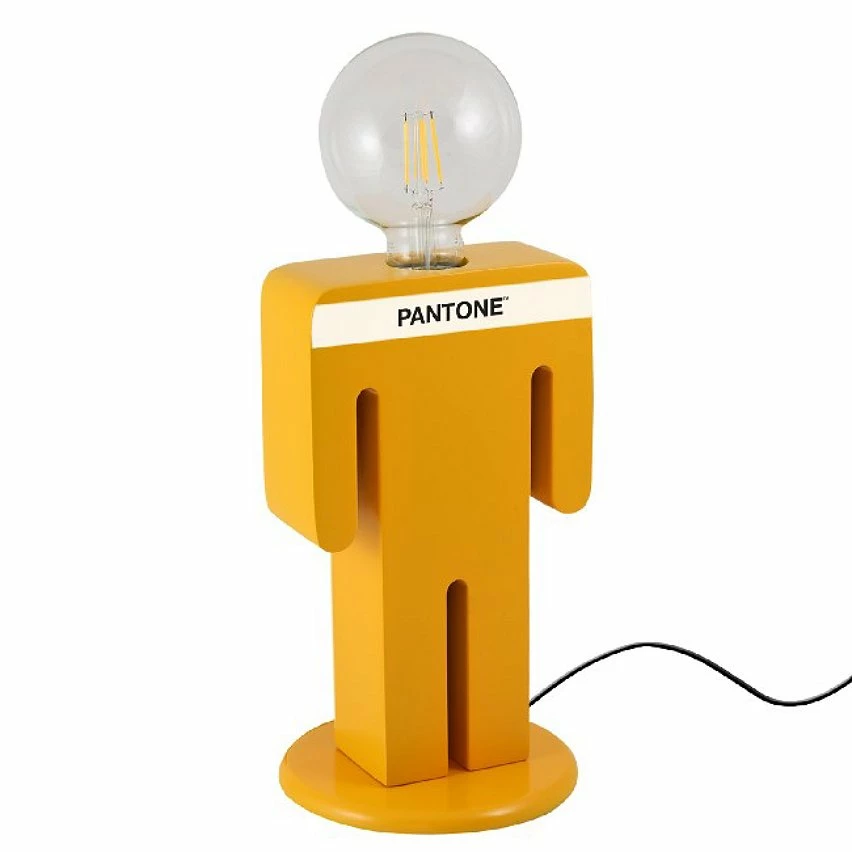 Promo ❤️ HOMEMANIA Lampe de table Adam - Orange, blanc, noir - 15 x 15 x 26 cm ⭐