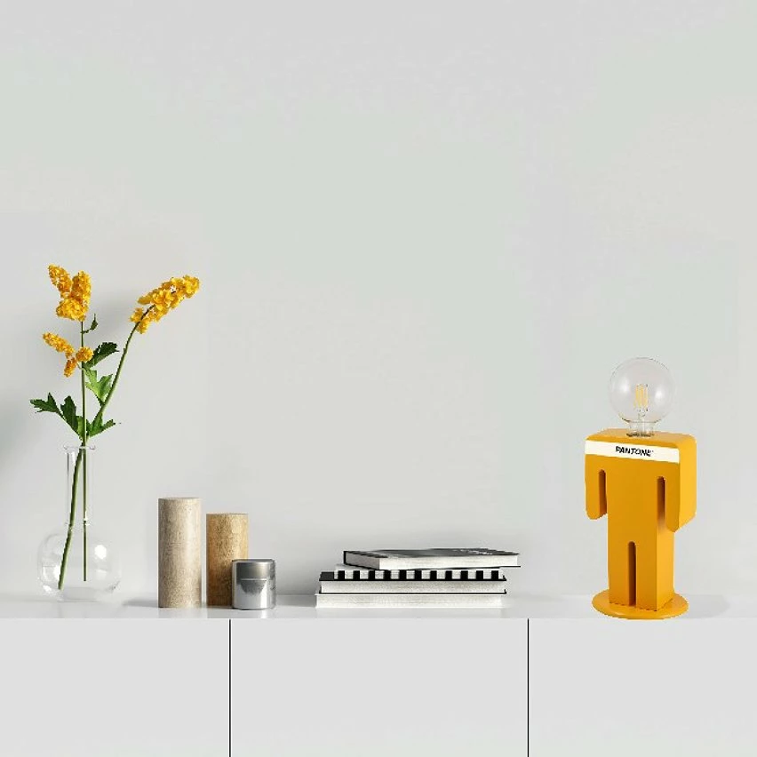 Promo ❤️ HOMEMANIA Lampe de table Adam - Orange, blanc, noir - 15 x 15 x 26 cm ⭐ – Image 4