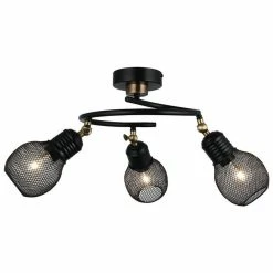 Tout neuf 💯 HOMEMANIA Lampe de Plafond Pende - Or, noir - 36 x 36 x 34 cm 🔔