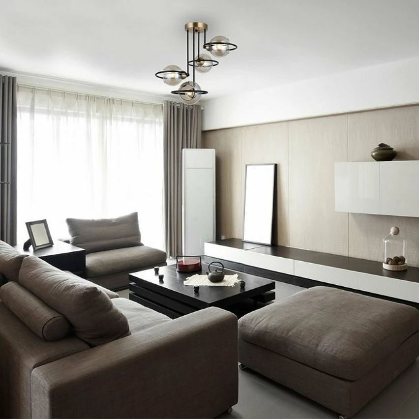 Meilleure affaire ✔️ HOMEMANIA Lampe à Suspension Ringo - Or, noir - 53 x 53 x 43 cm 😉 – Image 2