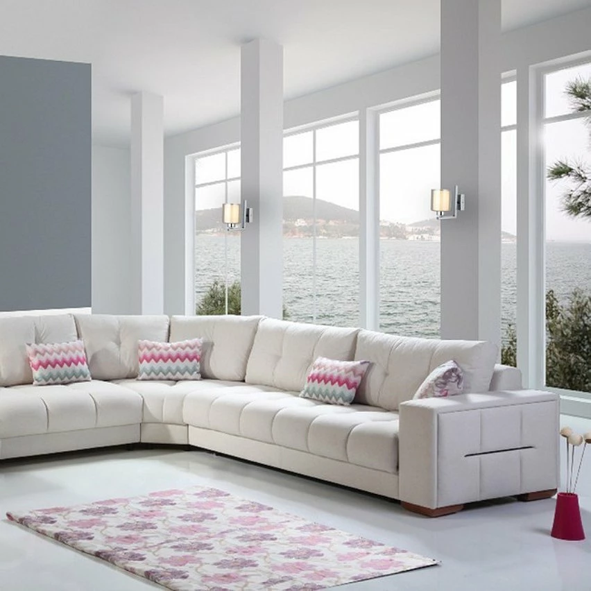 Meilleure affaire đ HOMEMANIA Lampe Murale Voda - Chrome - 12 x 21 x 20 cm đ â Image 2