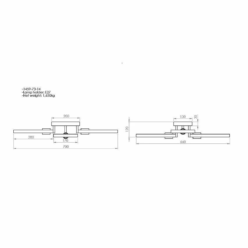 Remise 💯 HOMEMANIA Lampe de Plafond Era - Or, Noir, Bois - 70 x 66 x 12 cm ✨ – Image 3