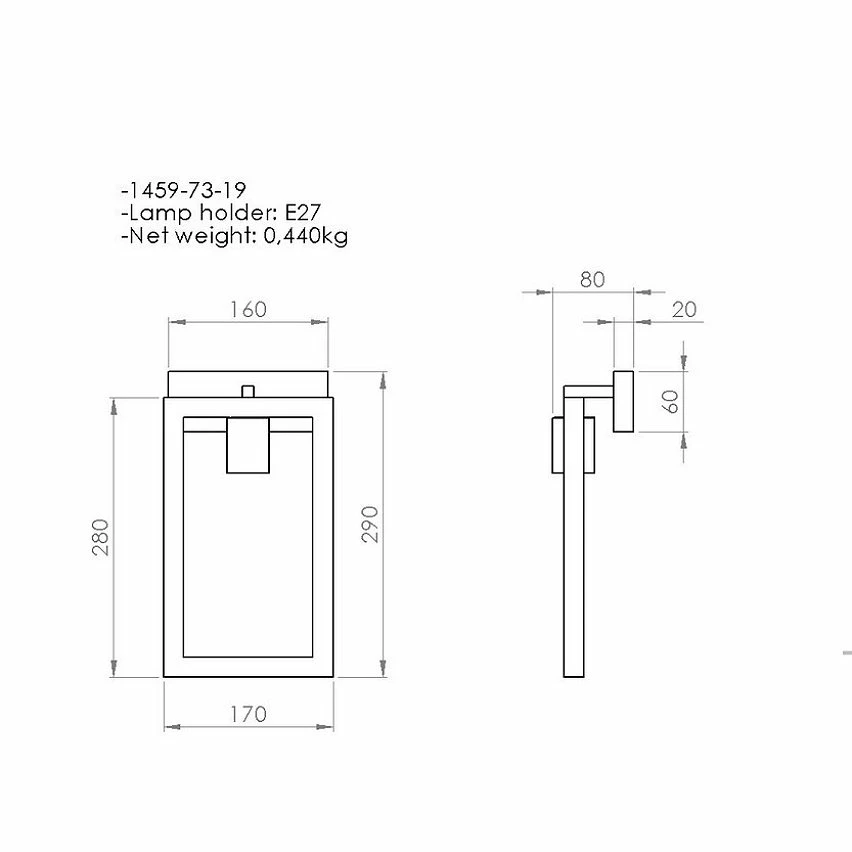 Meilleur prix đ HOMEMANIA Lampe Murale Era - Or, Noir, Bois - 17 x 8 x 29 cm đ â Image 3