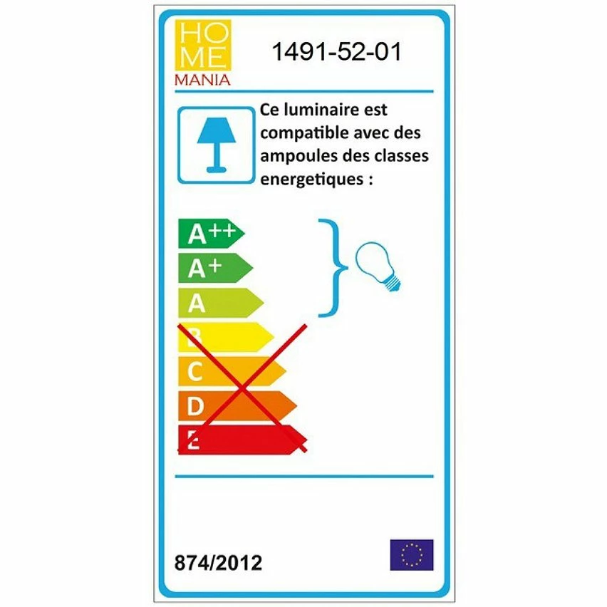 Acheter 🥰 Homemania Lampe à Suspension Kanu - Or, Transparent - 12 x 12 x 110 cm 💯 – Image 5