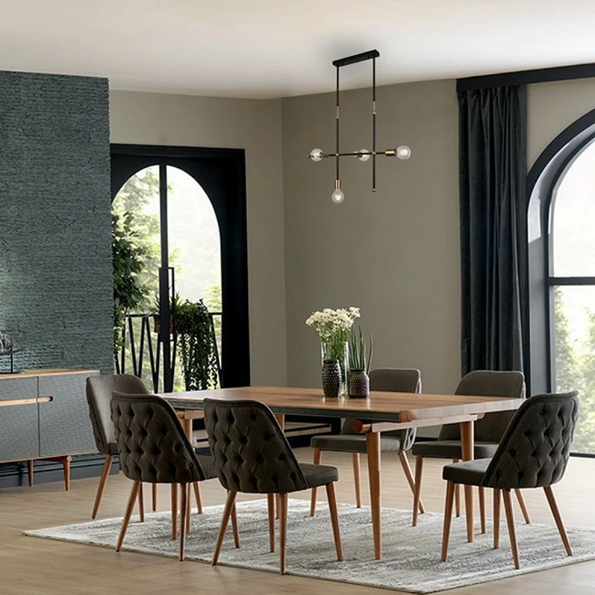 Top 10 đ HOMEMANIA Lampe Ă Suspension Rena - Or, noir - 16 x 68 x 112 cm đ â Image 2