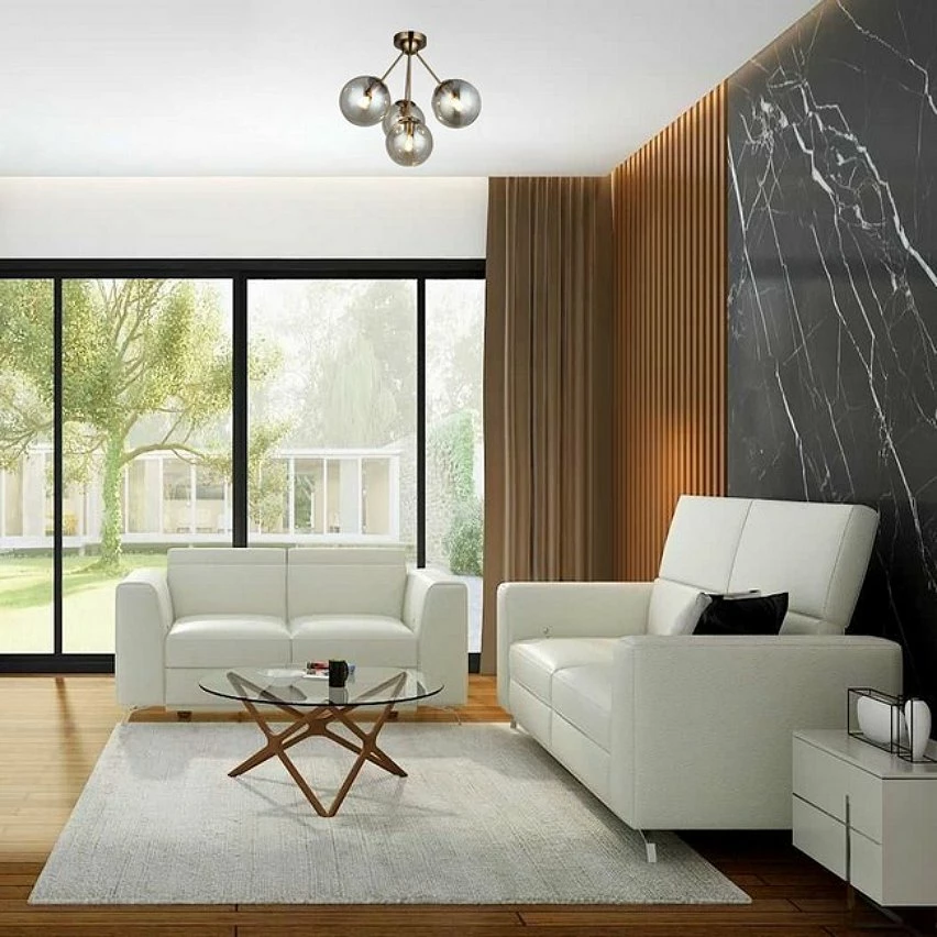 Tout neuf đ HOMEMANIA Lampe de Plafond Polino - Noir, or - 54 x 54 x 50 cm đ â Image 2